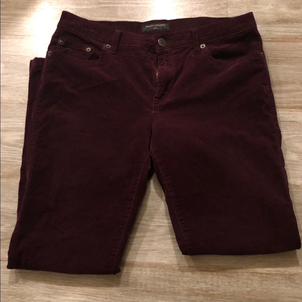 Beautiful burgundy skinny cords!